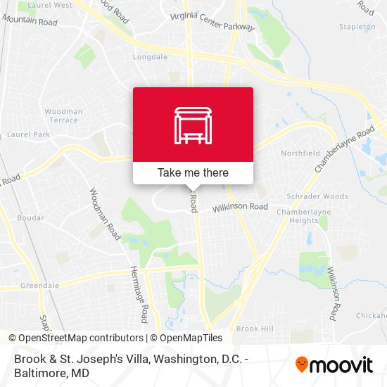 Brook & St. Joseph's Villa map