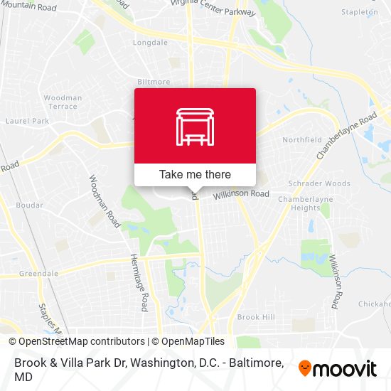 Brook & Villa Park Dr map