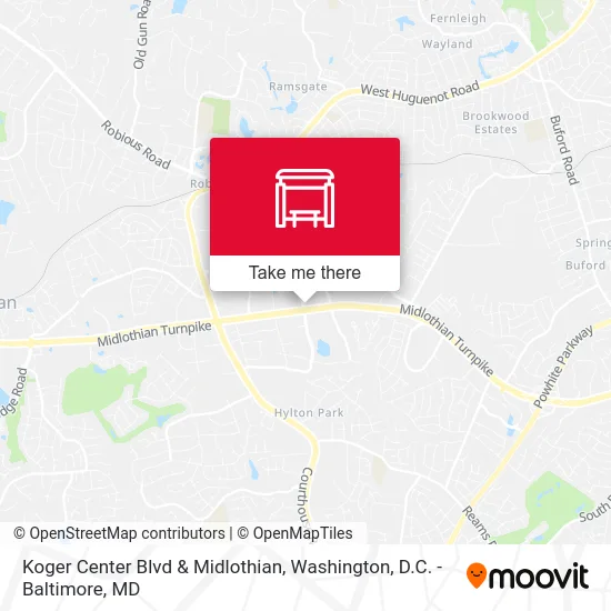 Koger Center Blvd & Midlothian map