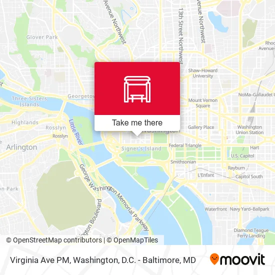 Virginia Ave PM map