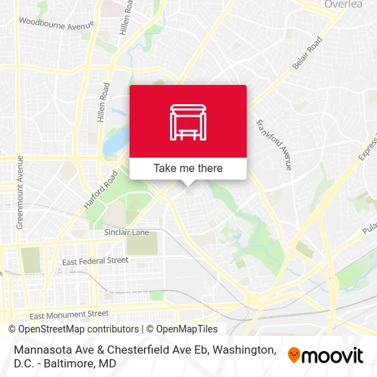 Mannasota Ave & Chesterfield Ave Eb map