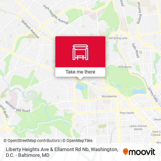 Mapa de Liberty Heights Ave & Ellamont Rd Nb