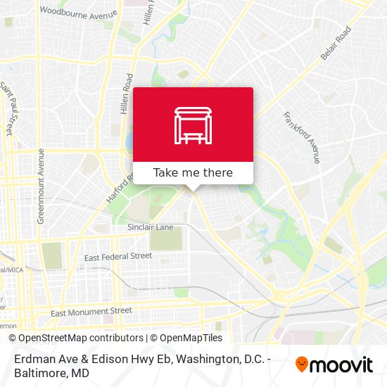 Erdman Ave & Edison Hwy Eb map