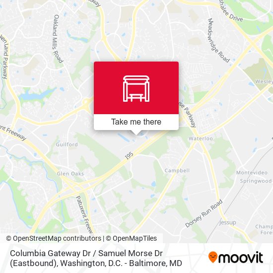 Columbia Gateway Dr / Samuel Morse Dr (Eastbound) map