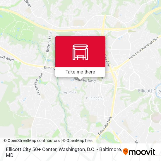 Mapa de Ellicott City 50+ Center