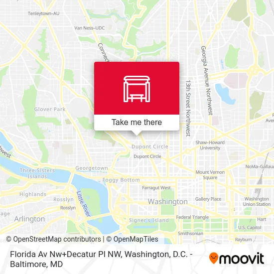 Mapa de Florida Av Nw+Decatur Pl NW