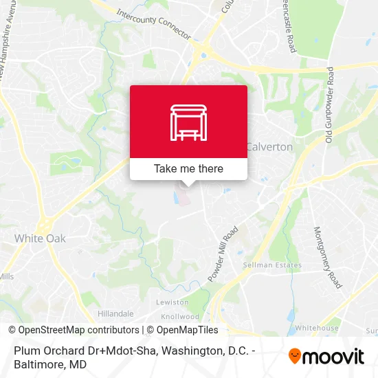Plum Orchard Dr+Mdot-Sha map