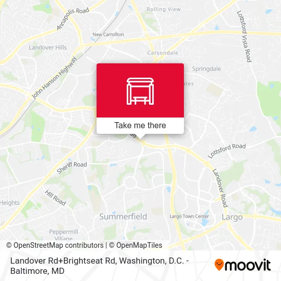 Landover Rd+Brightseat Rd map