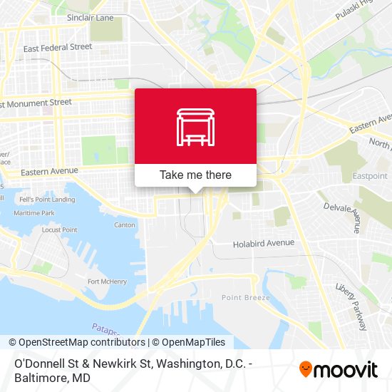 O'Donnell St & Newkirk St map