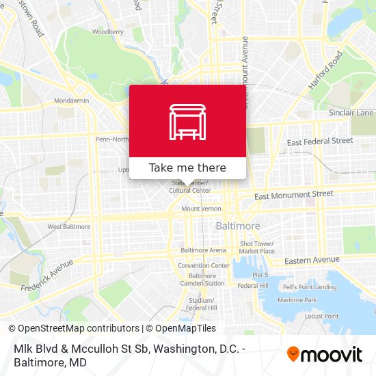 Mlk Blvd & Mcculloh St Sb map