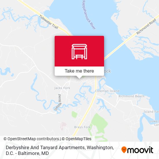 Derbyshire And Tanyard Apartments map