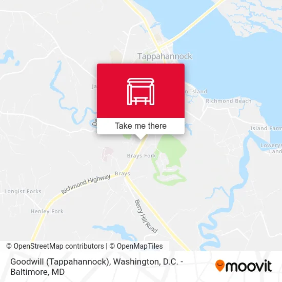 Goodwill (Tappahannock) map