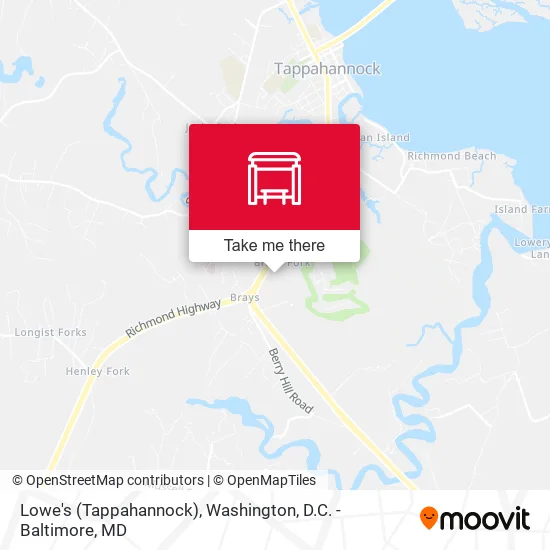 Lowe's (Tappahannock) map