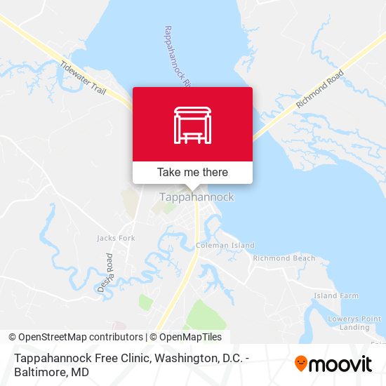 Tappahannock Free Clinic map