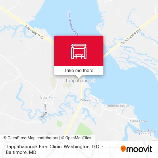 Tappahannock Free Clinic map
