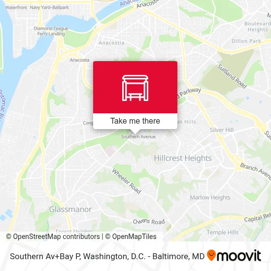 Southern Av+Bay P map