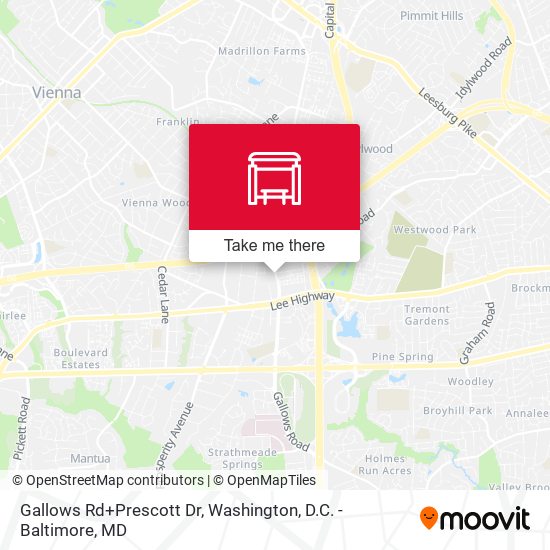 Gallows Rd+Prescott Dr map