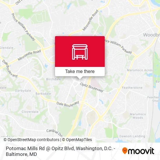 Mapa de Potomac Mills Rd @ Opitz Blvd
