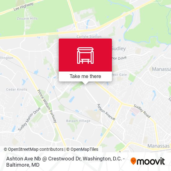 Ashton Ave Nb @ Crestwood Dr map