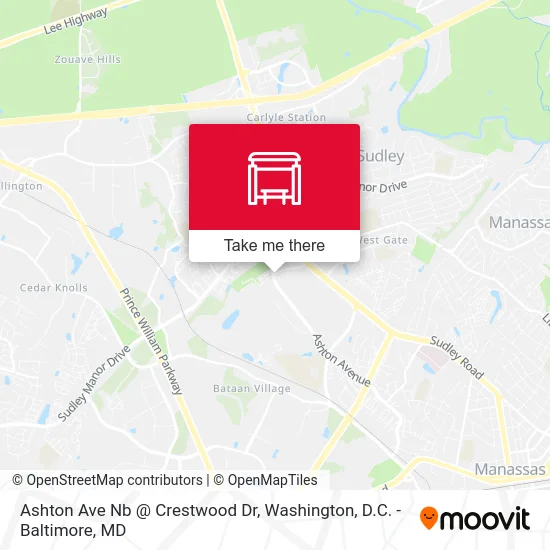 Ashton Ave Nb @ Crestwood Dr map