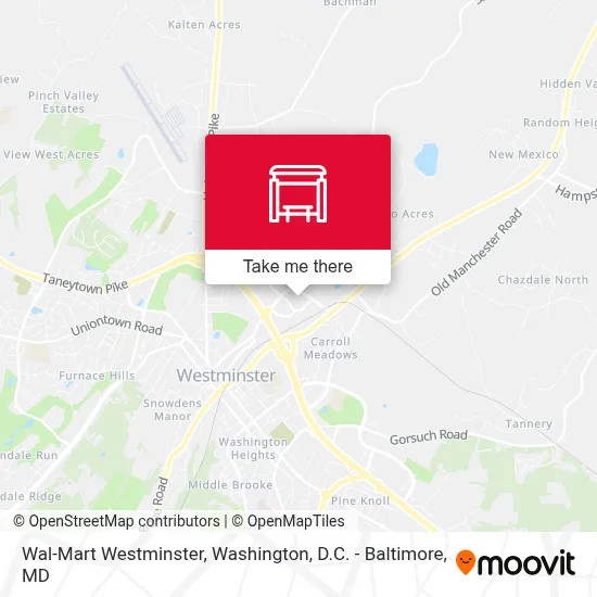 Wal-Mart Westminster map