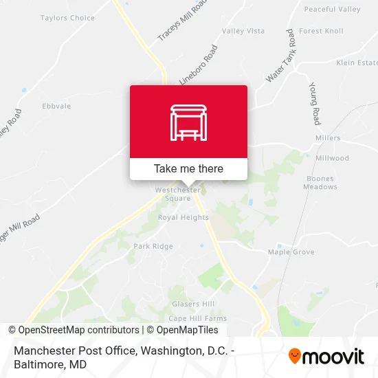 Manchester Post Office map