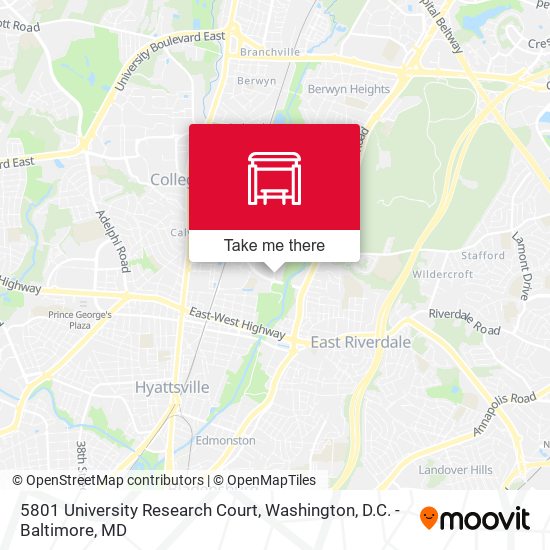 Mapa de 5801 University Research Court