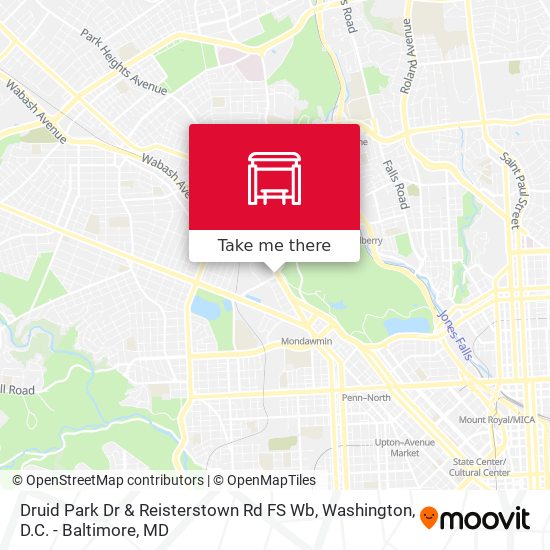 Druid Park Dr & Reisterstown Rd FS Wb map