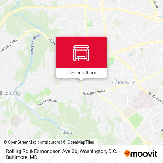 Rolling Rd & Edmondson Ave Sb map