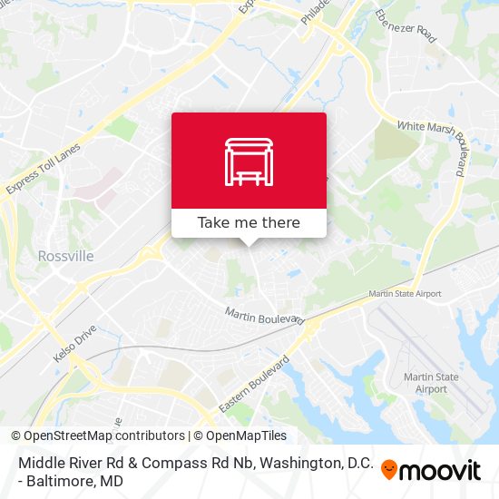 Middle River Rd & Compass Rd Nb map