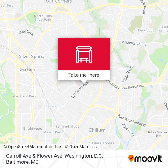 Carroll Ave & Flower Ave map