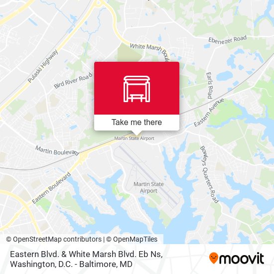 Eastern Blvd. & White Marsh Blvd. Eb Ns map