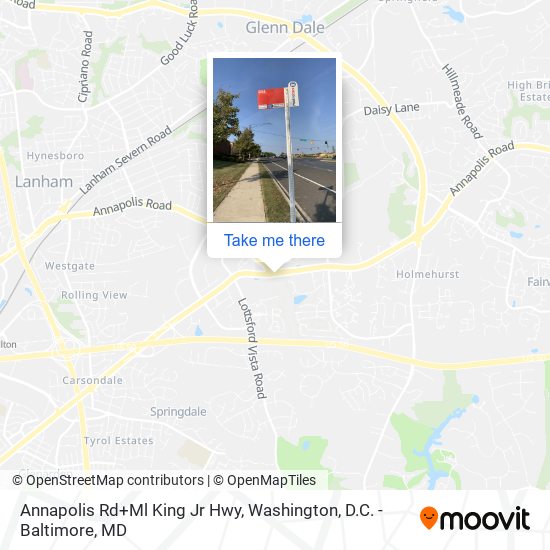 Mapa de Annapolis Rd+Ml King Jr Hwy