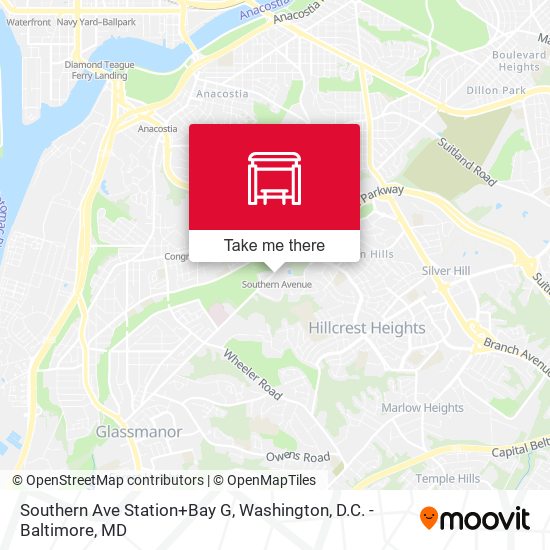 Mapa de Southern Av Station+Bus Bay G