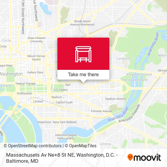 Massachusets Av Ne+8 St NE map
