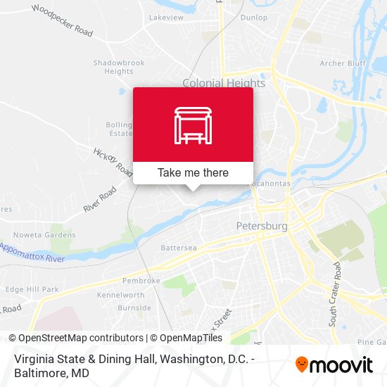 Virginia State & Dining Hall map