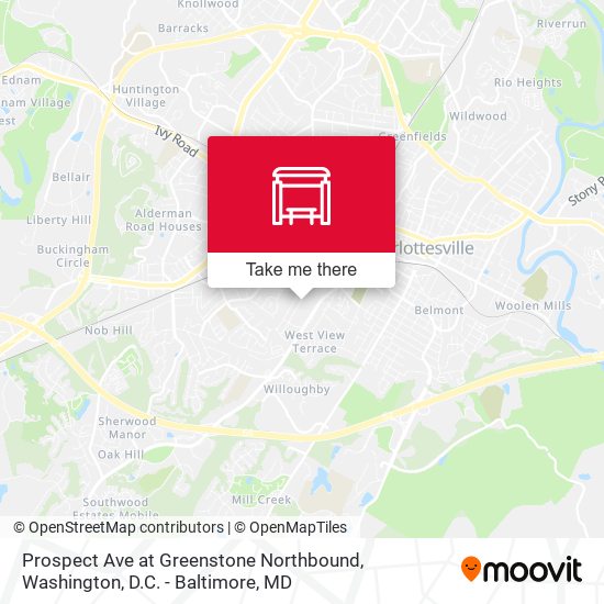 Prospect Ave at Greenstone Northbound map