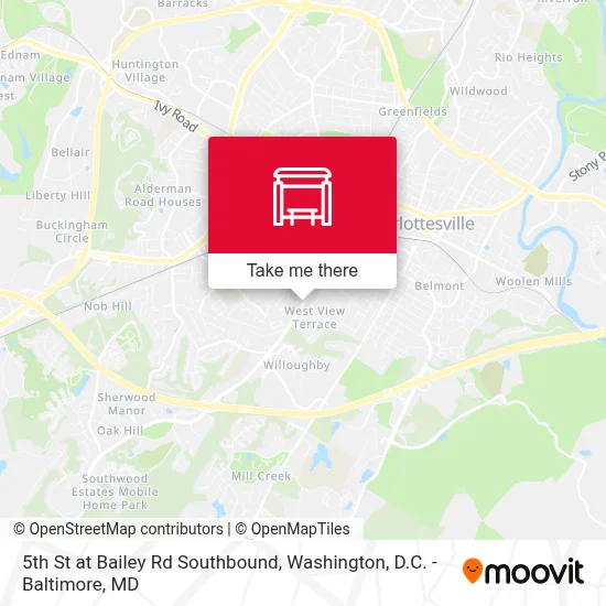 5th St at Bailey Rd Southbound map