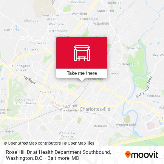 Rose Hill Dr at Health Department Southbound map