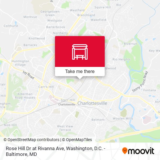 Rose Hill Dr at Rivanna Ave map