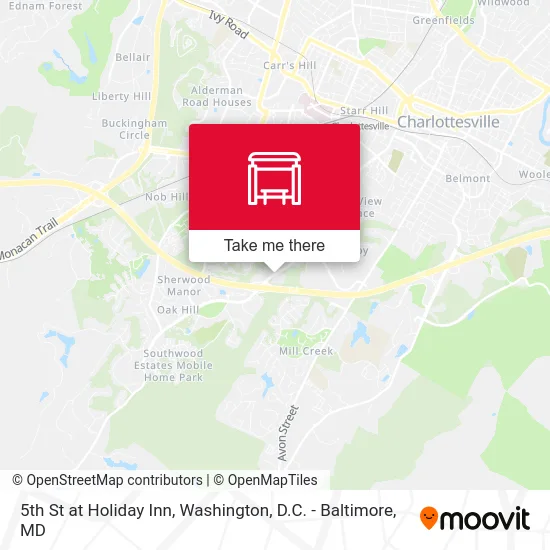 5th St at Holiday Inn map