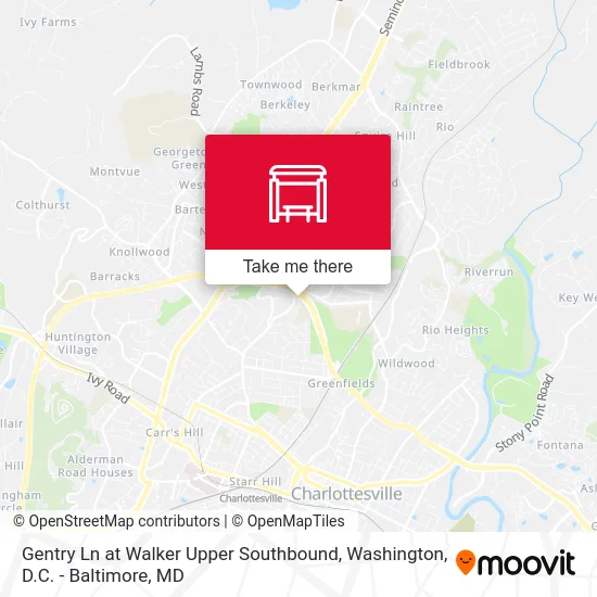 Gentry Ln at Walker Upper Southbound map