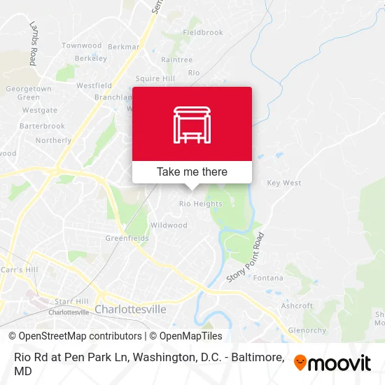 Rio Rd at Pen Park Ln map