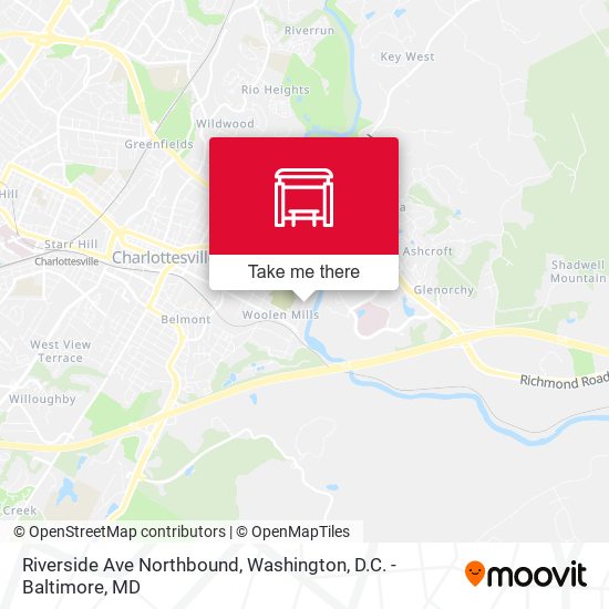 Mapa de Riverside Ave Northbound