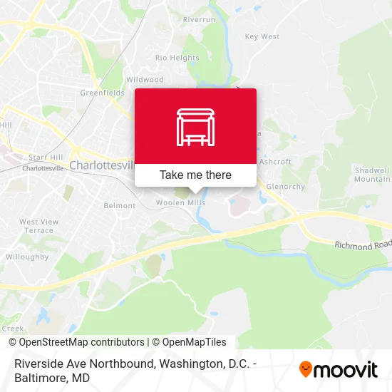 Mapa de Riverside Ave Northbound