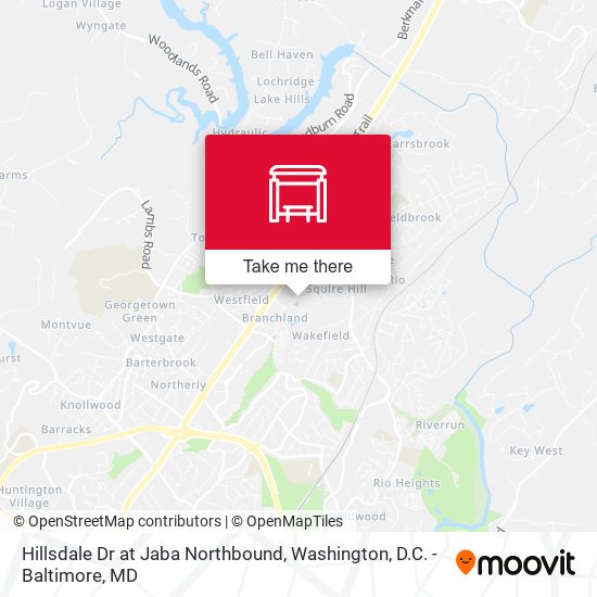Hillsdale Dr at Jaba Northbound map