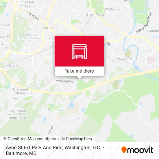Avon St Ext Park And Ride map