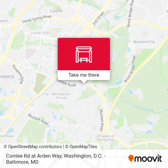 Contee Rd at Arden Way map