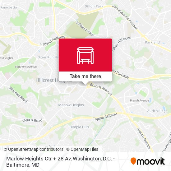 Mapa de Marlow Heights Ctr + 28 Av