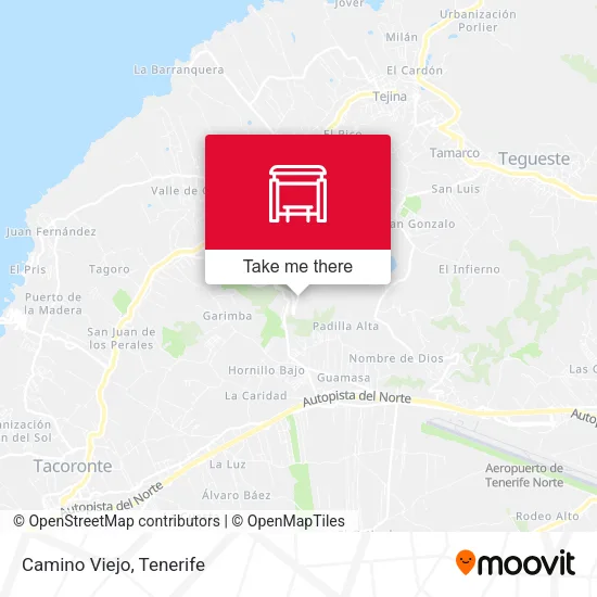 Camino Viejo map